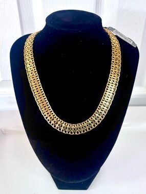 Vintage Monet Gold Plated Necklace Original Vintage Price Tag